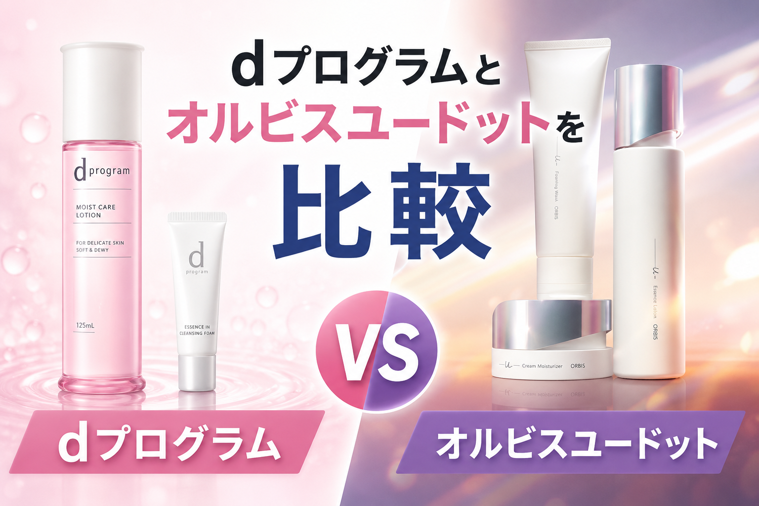dプログラムとオルビスユードットを比較